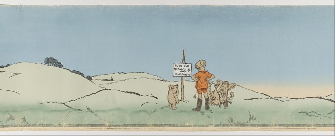 n Winnie-the-Pooh chapter "Christopher Robin leads an expedition", https://www.google.com/culturalinstitute/u/0/asset-viewer/winnie-the-pooh/hgGq4OLfj599-A, domena publiczna 