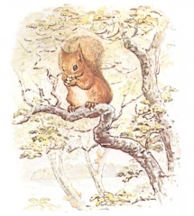 Beatrix Potter, ilustracja do opowiadania The Tale of Squirrel Nutkin, domena publiczna 